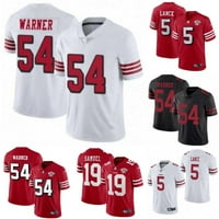 NFL_Jerseys Womens Fudbalski dresovi 75. muškarci za žene mladi San Francisco'49ers''Jersey Trey Lance Deebo Samuel Fred Warner Crna Crvena