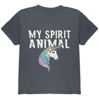 Moj duh životinjski jednorog omladinska majica charcoal yxl