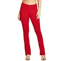 Plus size Capri gamaše Stretch fitnes teretana puna dužina aktivnih joga pantalona crvena l