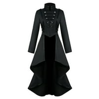 Kostimi za brisanje za Noć vještica Ženska retro književna uboda Solid Color Modni casual duljine dugih rukava Top bluza crna 12