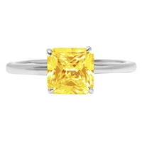 2. CT briljantan aspekser Clear Simulirani dijamant 18k bijeli zlatni pasijans prsten sz 4