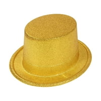 Boje za odrasle plastični zlatni u prahu Jazz performanse Hat Topper Glitter Tuxedo Hat kostim mađioničarske šešir Menwomen Strange Pokloni