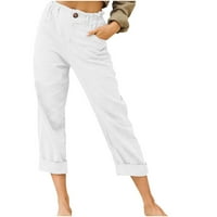 Olyvenn ponude ženske casual pantalone, duge elastične struke duge hlače sa džepom Dressy Casual Casual