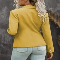 Eytino ženske ležerne bluže džepne uredske bludere pukla otvorenih prednjih kardiganskih jakne