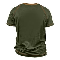 Feterrnal muške majice Raglan retro kratkih rukava s košuljem za tiskanje na vrhu majice za muškarce