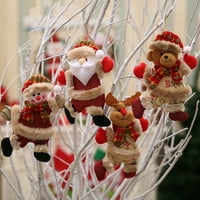 Heiheiup božićni ukrasi lutka poklon snjegović vješanje ukrasa drveta igračka santa kućna dekora kuglična naočala