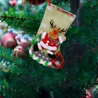Musuos Božić Velike čarape Creative Kids Candy Poklon Velike torbe Socks Kamin Dekor stabla