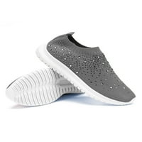 Welliumiy Womens Flats Rhinestone Casual Cipes Slip na tenisicama Sportska čarapa Tenisica Radovi prozračiva