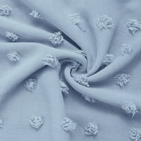 Paille žene ljetne vrhove švicarske točke majica V izrez T majica dame meka tunika bluza boemska polovica