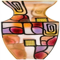 Victoria Bella 12 Dekorativna vaza, mozaičko zlato, evropsko staklo s ručnim izravnim uzorkom