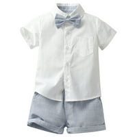 Ljetni mali dječaci kratki rukav kratke hlače s kravatom dječje djece dječji gospodin odjeća za bebe