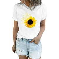 Beppterske košulje za žene DANDELION grafika Thirt Ljetni kratki rukav Tee majica TOP suncokret slatka