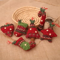 Ukrasi za božićne tkanine Ornamenti za zidne vješalice Xmas stablo Privjesci za viseće ukrase za prozor