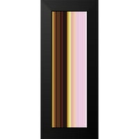 Grayscale crni moderni uokvireni muzej umjetnički print pod nazivom - Stripe Totem XI