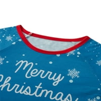 Diconna božićna porodična pidžama Podudarni set, pisma Ispisuju majicu s dugim rukavima sa pantalonama