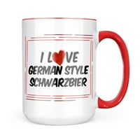 Neonblond I Volim njemački stil Schwarzbier piv šalice za ljubitelje čaja za kavu