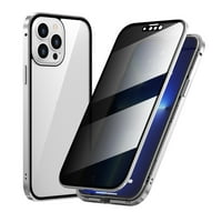 Toyella anti-privatnost Magneto Dvostrani metalni okvir zaštitni poklopac srebrnog iphone13Pro HD