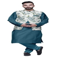 Atasi indijski mens kurta churidar pidžama jakna postavljena čvrsto etničko trošenje za muškarce