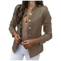 Ženski blazer otvoren otvorena prednja jakna lagana postolja ovratnik casual uredski kaput jaknu na