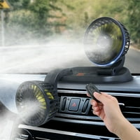 DaioSportSwear Clearence Car Dvostruki sklopivi ventilator sa okretnim podešavanjem kreativnog automobila Električni ventilator daljinski upravljač Temperatura Fan u automobilu