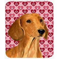 Jazavčasto srce ljubav i valentinovo dnevno portretno jastučić miša, vruća jastučić ili trivet