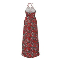 ROVGA haljine ženska casual haljina bez rukava cvjetna tiskana elegantna haljina rubf cody temperament