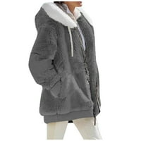 MLQIDK jakne za žene plus veličine Sherpa Fleece zimski kaputi duksevi puni zip up bhuzy plišane dukseve
