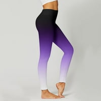 Bacc Yoga hlače gamaše hlače sportske tajice tiskani trčanje gradijent yoga vježbanje ženske ženske struke joga hlače hlače za žene ljubičaste