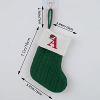 Qianha Mall Božićne čarape sa vezičanim svečanim božićnim ukrasom