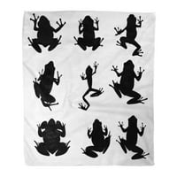 Bacanje pokrivača toplo ugodno print flanel amfibijske siluete žabe Silhouettes kolekcija vida udobnog