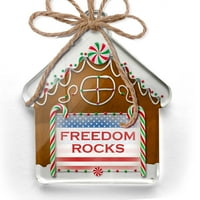 Ornament je tiskao jednostrana sloboda stijena četvrti jul Flow Božićni neonblond