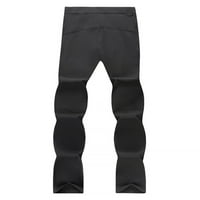 Muške elastične struke Sportske hlače Slim-Fit prozračne atletske vanjske pantalone crne veličine 3xl