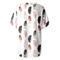 Prodaja Ženske modne košulje V-izrez Pulover grafički vrhovi Trendy Odjeća za ženske bluze s kratkim