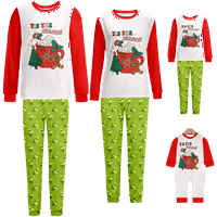 Usklađivanje božićne pidžame Set za spavanje za spavanje Božić Buffalo Plaid Stripes Ispisana baby-djeci-odrasli-kućni