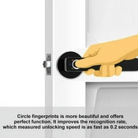 Alextremen Fingerprint zaključavanje pametnih lozinki vrata od nehrđajućeg čelika kućica sigurnosne brave USB punjenje