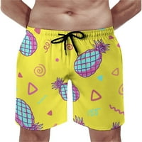 Muške trupke-biljke-ananas-smiješno plivajuće trupe Brzo suho kupalište casual kupaći kostim cool Swim Shorts S-3XL