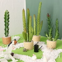 Skindy Fine Fine Račun za kuću za lutke - Prekrasna plastična minijaturna kaktusa Dokona za kuću, 1: