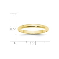 Ženska 10k žuti zlatni polirani prsten za vjenčanje