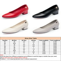 Crocowalk Womenske pumpe šiljaste cipele za cipele za cipele Chunky Block Heel potpetica Dame na petu pumpu Comfort Comfort na sivoj boji 4.5