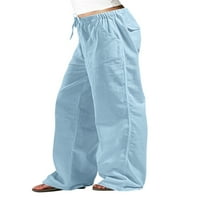 Glonme Women Palazzo Pant široki dno noge Long Hlače Holiday Light fit pantalone Ležerne prilike Elastična