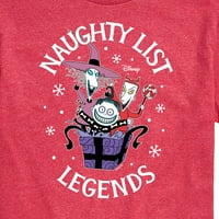 Noćna mora prije Božića - Naughty List Legende - Muška grafička majica kratkih rukava