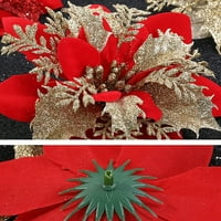 Shakub Božićni umjetni sjajni cvijet Drvo viseći Festival Ornament Xmas Party Nova godina Dekor