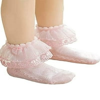 Lisenrain Baby Girls čipke Frilly Socks Princess gležnjače čarape kratke čarape