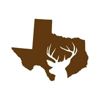 Texas Deer State naljepnica naljepnica Die Cut - samoljepljivi vinil - Vremenska zaštitna - izrađena u SAD - Mnogo boja i veličina - Buck Lov Lov puška TX
