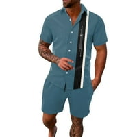 Muška odjeća Skraćeno rukave Sportska majica Leisure Hawaii Fit hlače Patchwork plaža Streetweard Odjeća