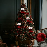Božićne čarape Čarape Crvena plesna slova Pisma Božićne Xmas stablo Privjesak Viseći čarape ukrasi ukrasi