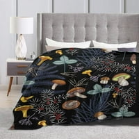 Mushroom Art pokrivač lagana super mekano ugodno bacanje pokrivača za krevet i dnevni boravak 50 x40