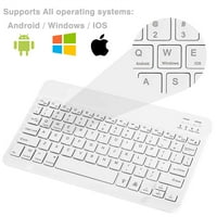 U lagana tastatura i miš sa pozadinom RGB svjetla, multi uređaj tanka punjiva tastatura Bluetooth 5.