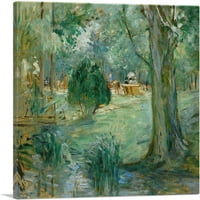 Boulogne Wood River Canvas Art Print by Berthe Morisot - Veličina: 26 26