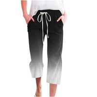 Fartey gromobrani danas pamučne pantalone za žene za žene sa gradijentnim gradijentima sa izvlačenjem,